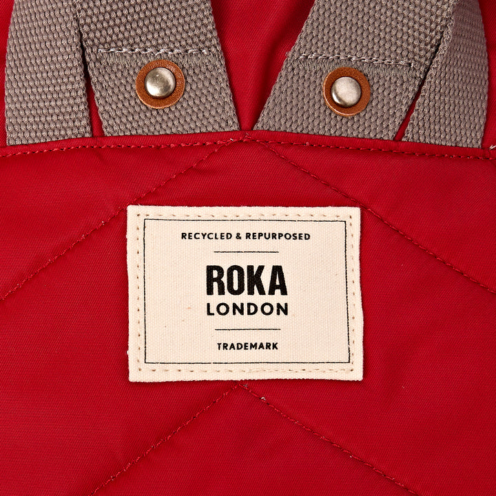 Canfield Roll Top Backpack in Cranberry Stripe