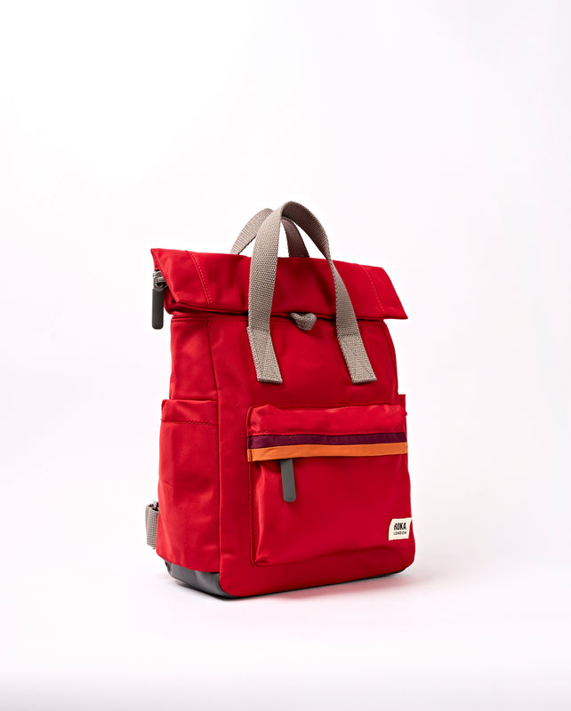 Canfield Roll Top Backpack in Cranberry Stripe