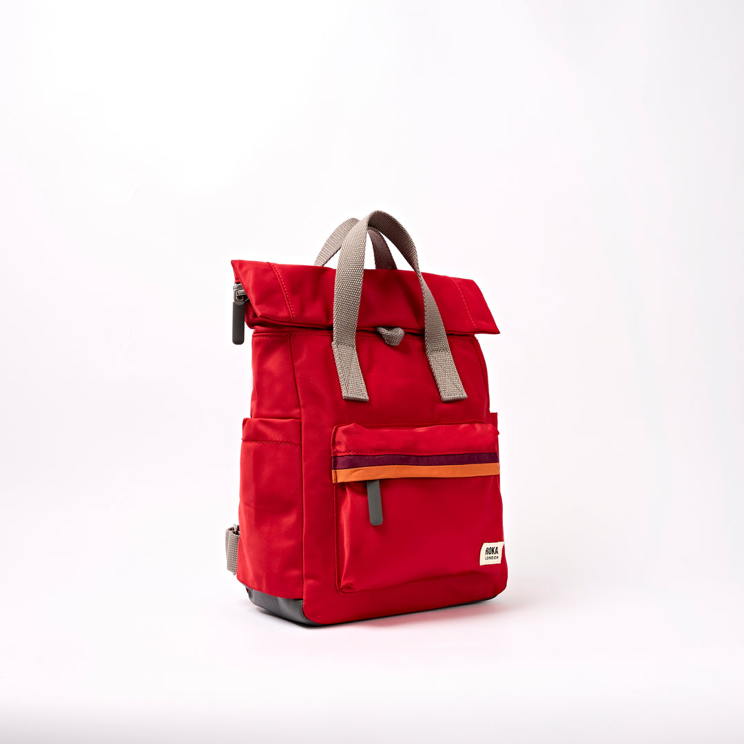 Canfield Roll Top Backpack in Cranberry Stripe