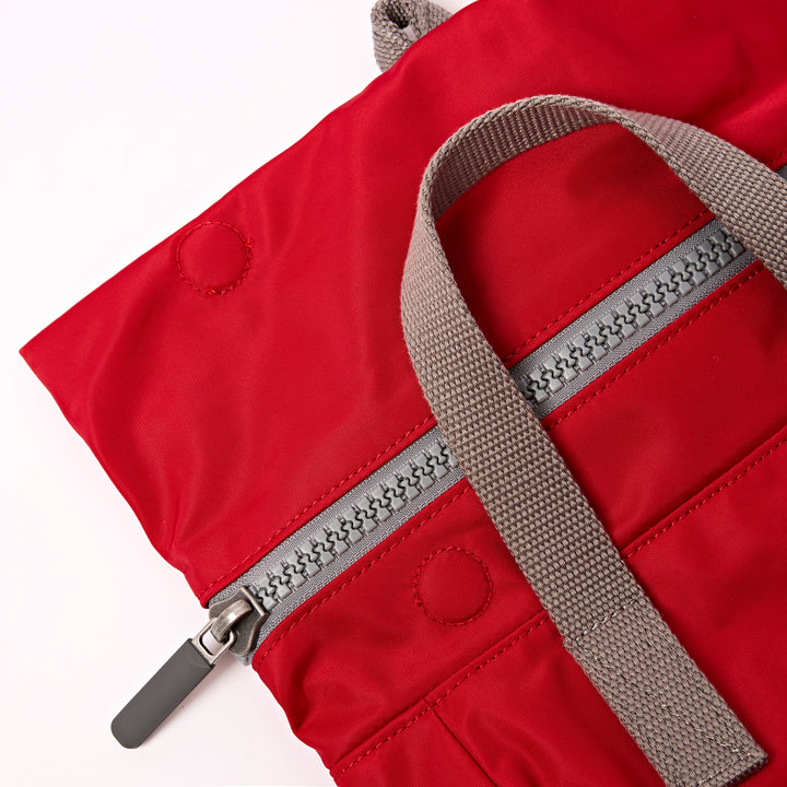 Canfield Roll Top Backpack in Cranberry Stripe