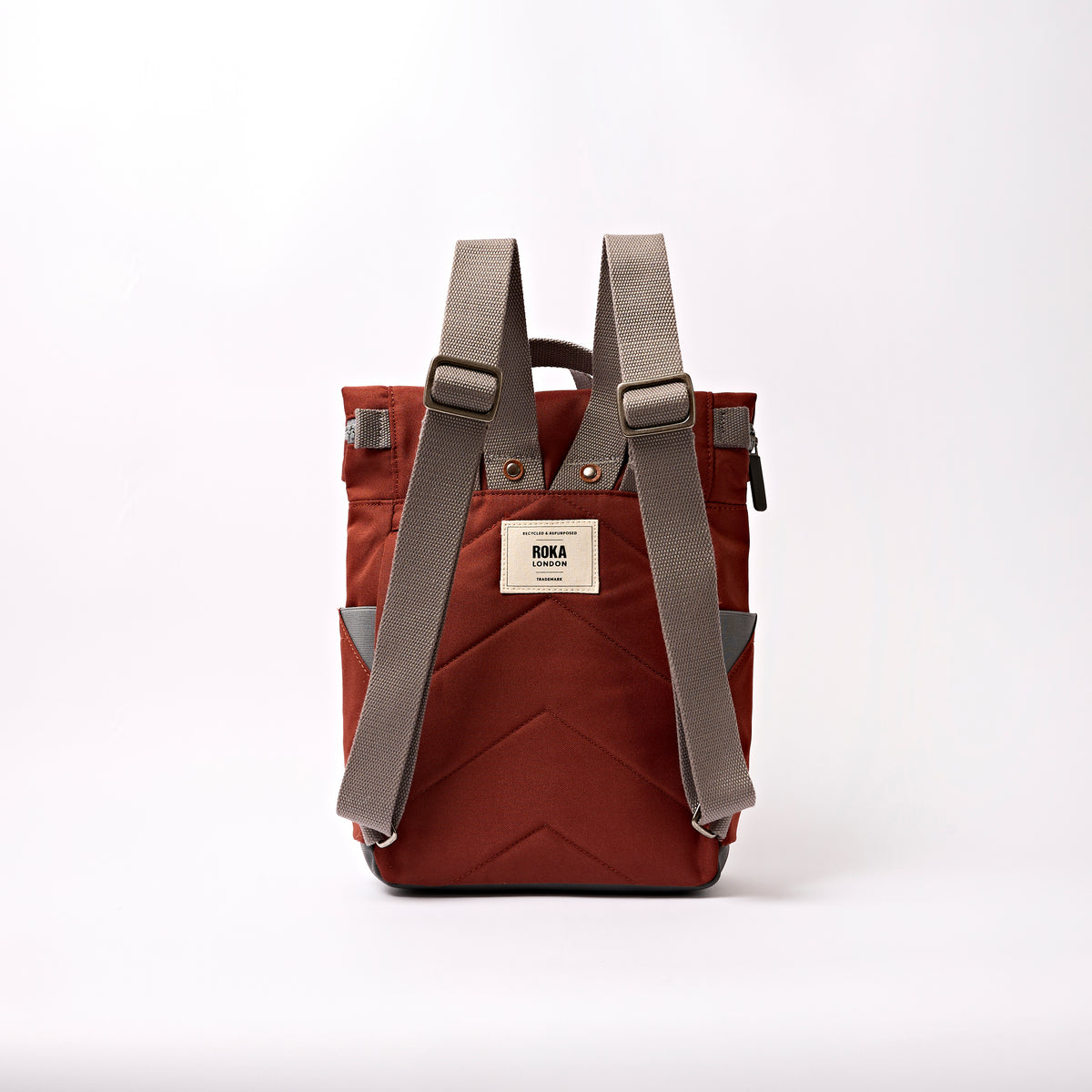 Canfield Roll Top Backpack in Henna Stripe