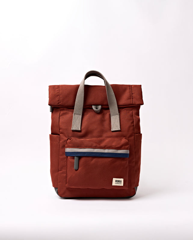 Canfield Roll Top Backpack in Henna Stripe