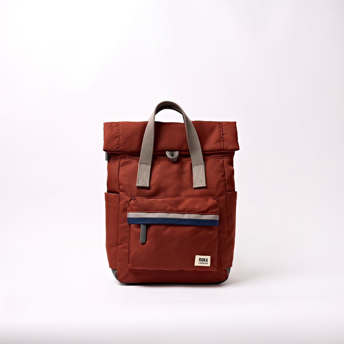 Canfield Roll Top Backpack in Henna Stripe