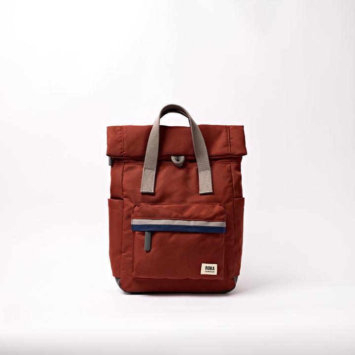 Canfield Roll Top Backpack in Henna Stripe