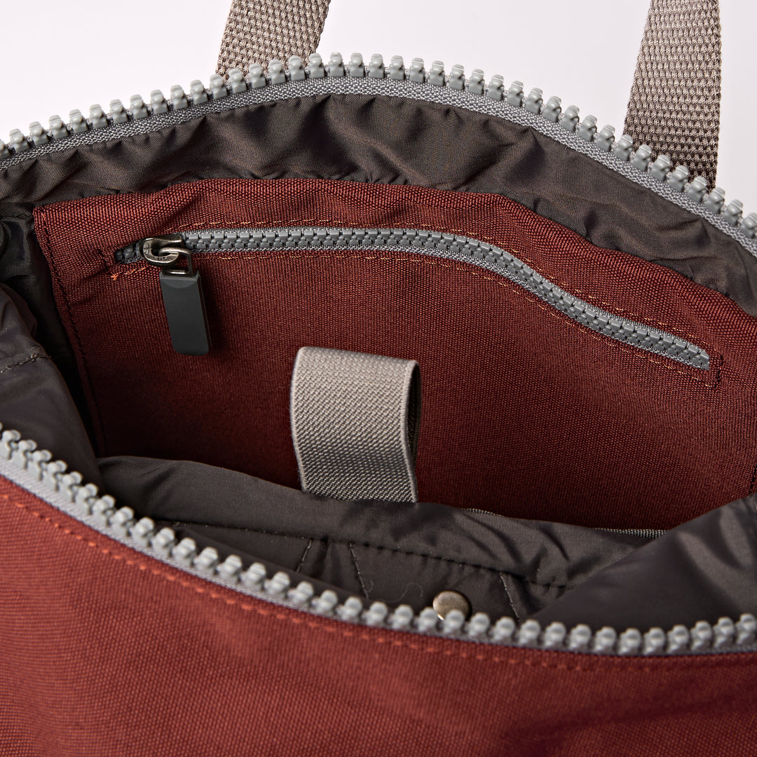 Canfield Roll Top Backpack in Henna Stripe