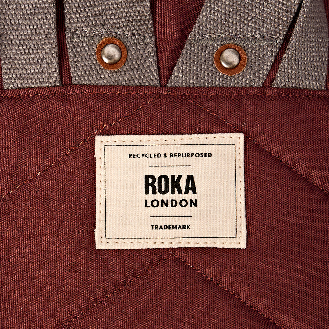 Canfield Roll Top Backpack in Henna Stripe