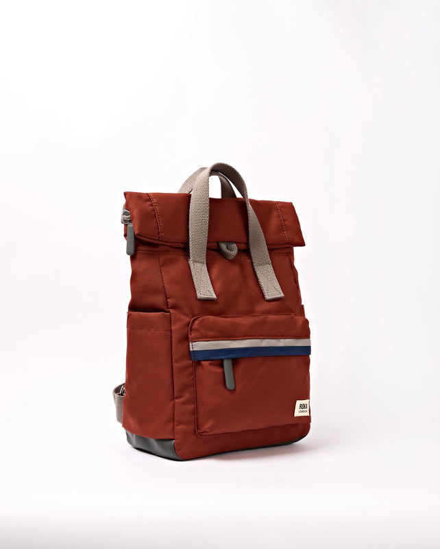 Canfield Roll Top Backpack in Henna Stripe