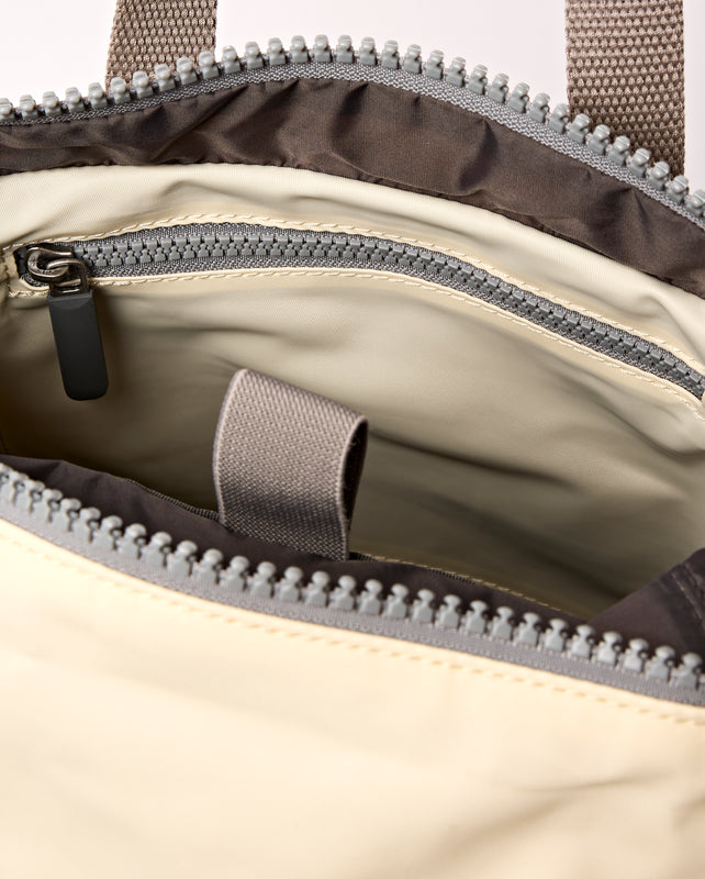 Canfield Roll Top Backpack in Wax Paper Stripe