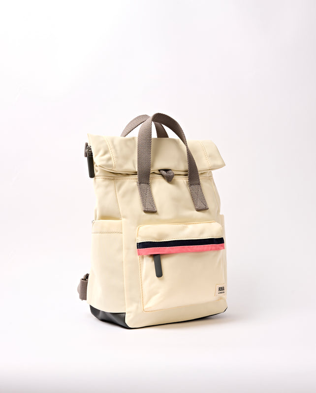 Canfield Roll Top Backpack in Wax Paper Stripe