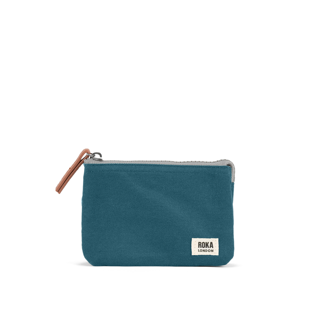 Carnaby Wallet in Teal Recycled Canvas