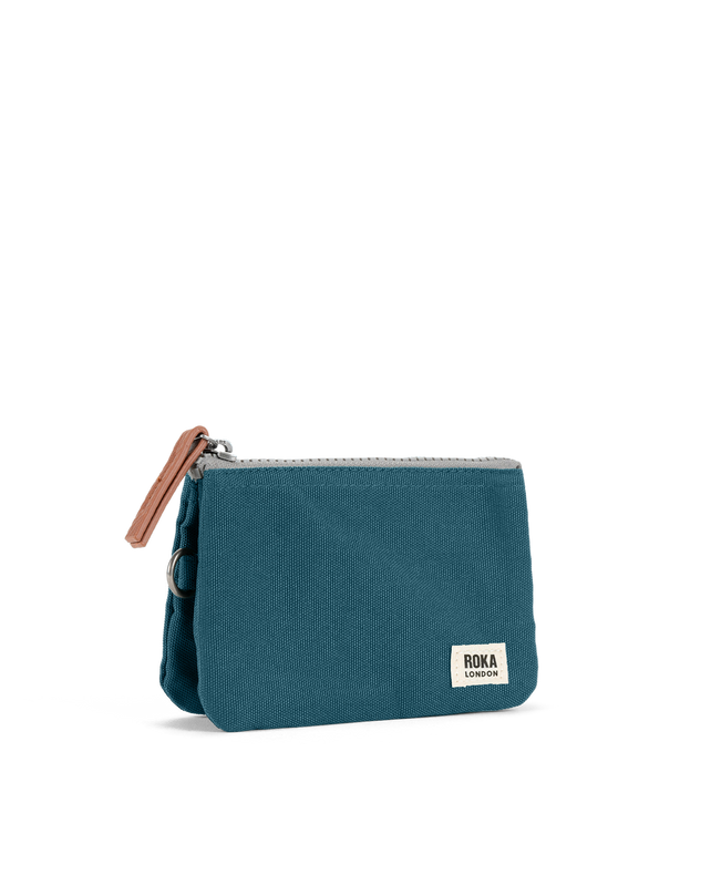 Carnaby Wallet in Teal Recycled Canvas