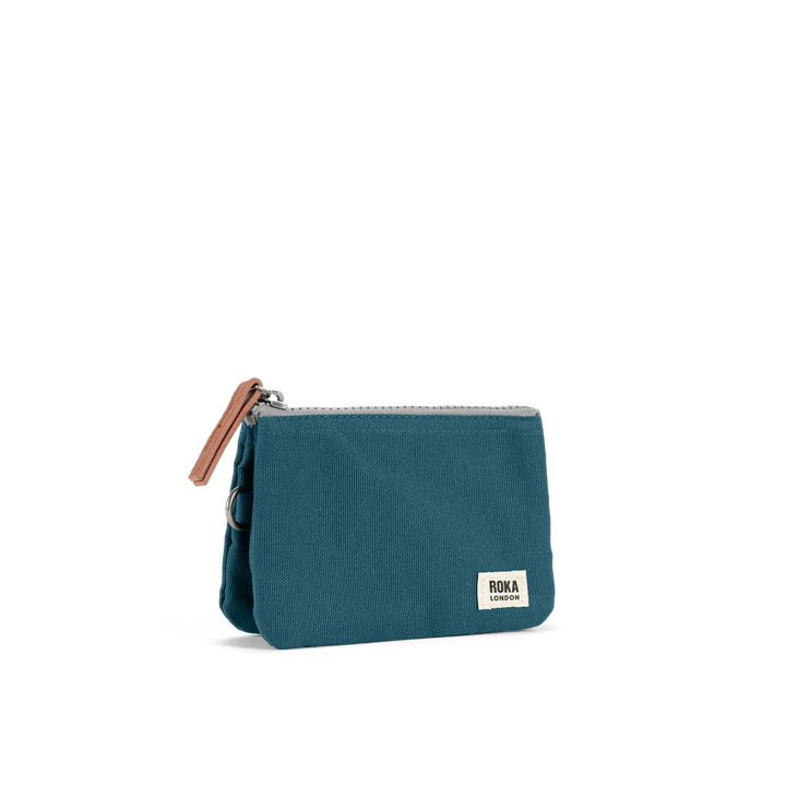 Carnaby Wallet in Teal Recycled Canvas