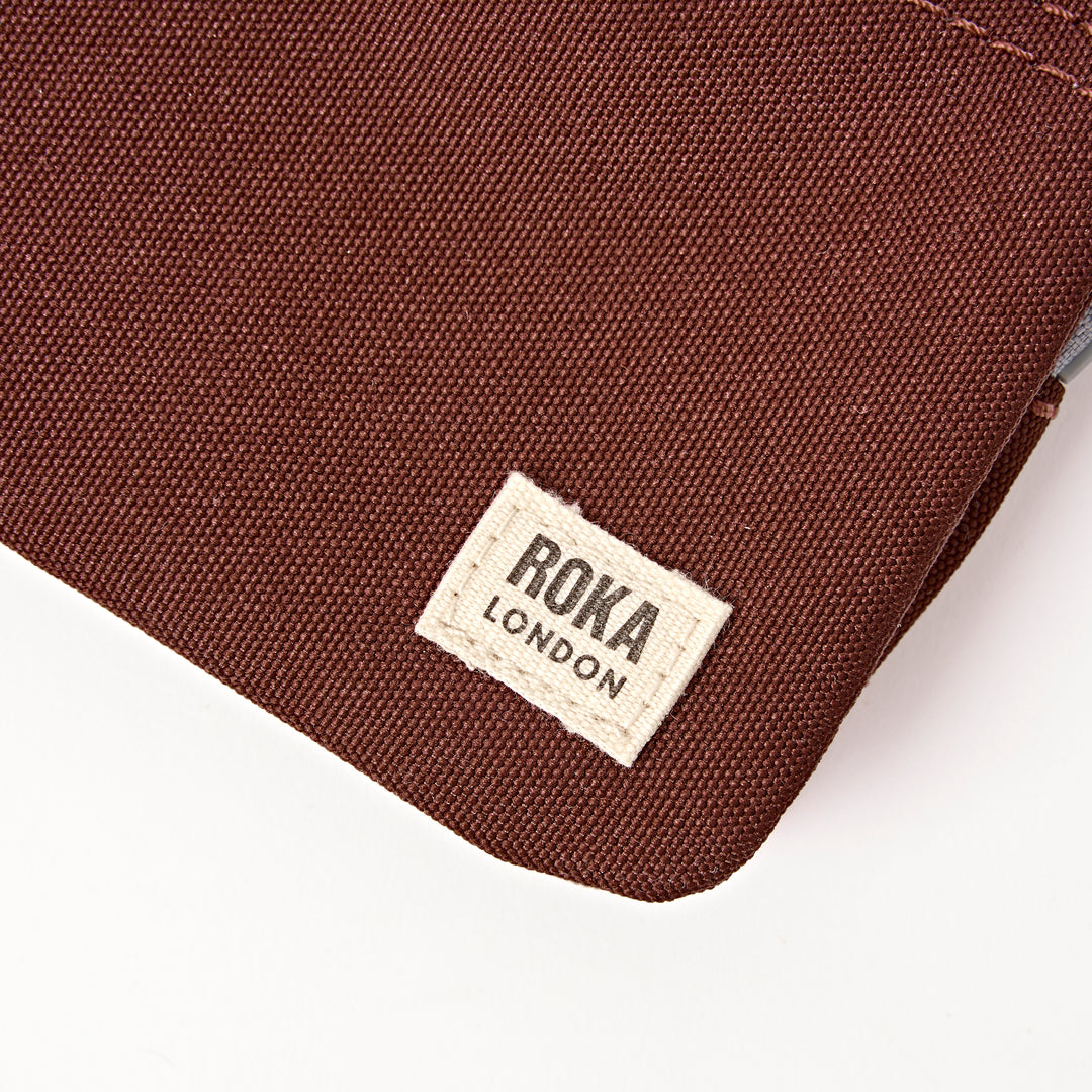 Carnaby Wallet in Chocolate Recycled Canvas