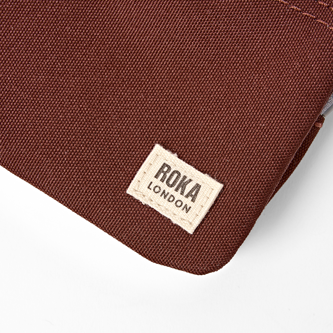 Carnaby Wallet in Chocolate Recycled Canvas