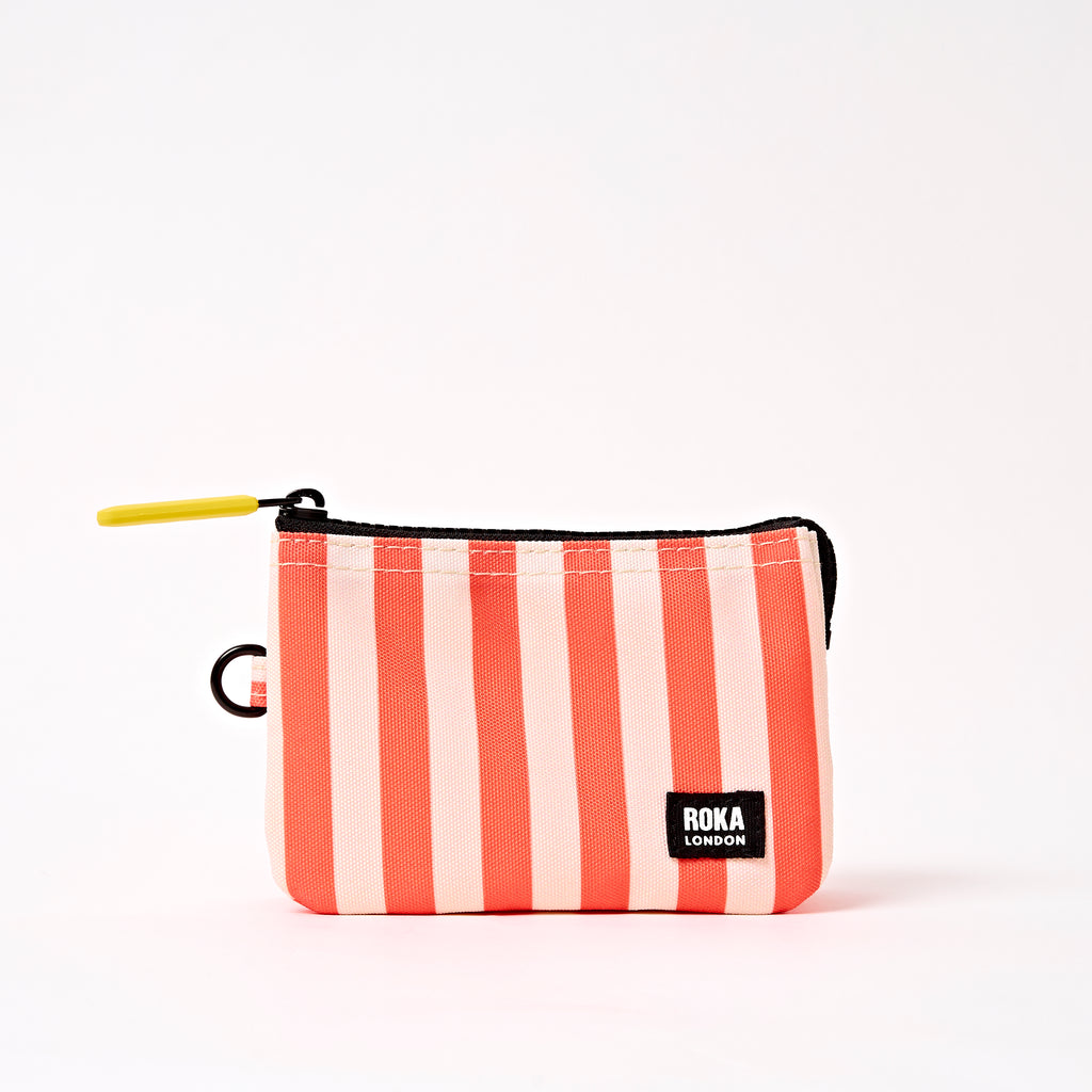 Carnaby Wallet in Coral Stripe – ROKA London
