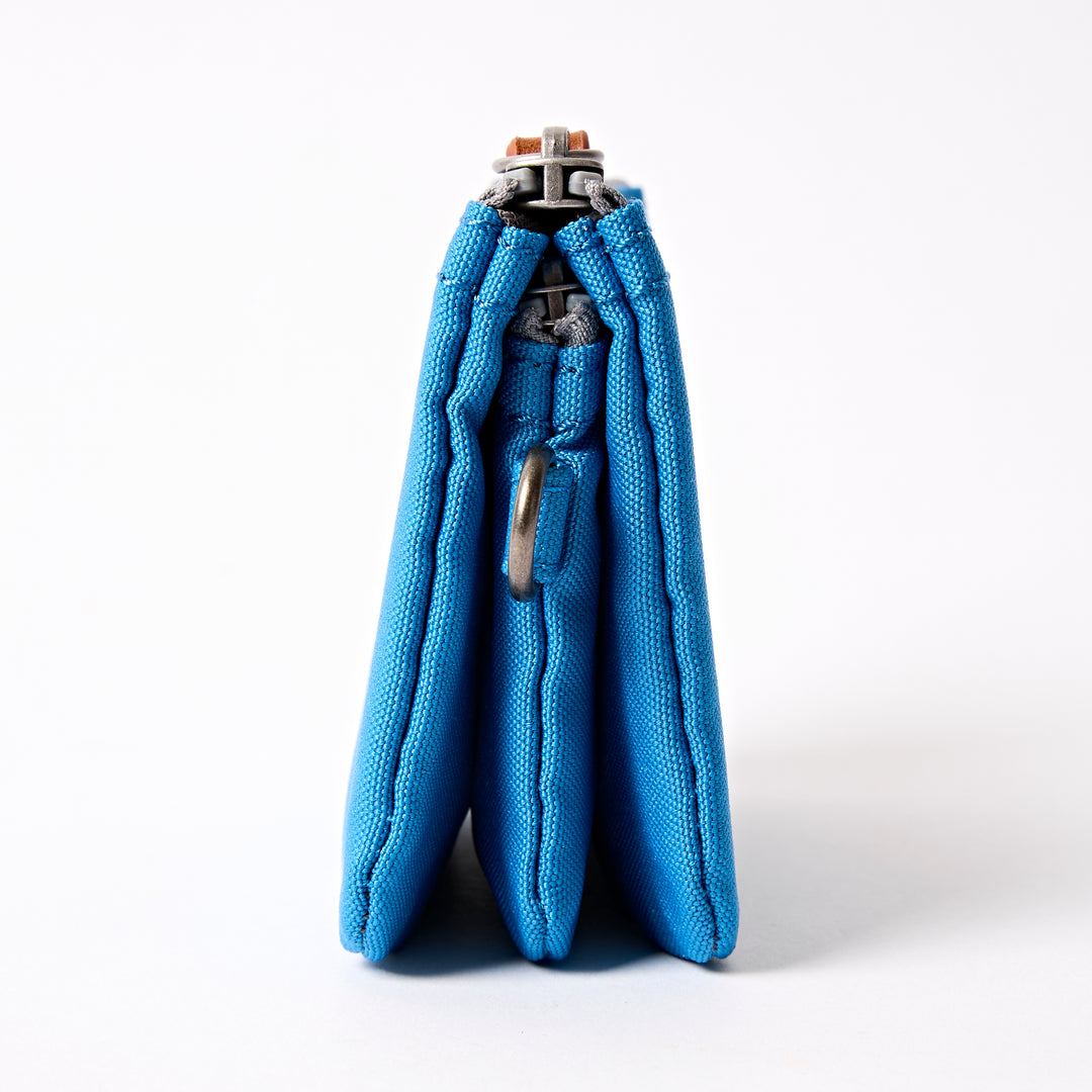 Carnaby Wallet in Malibu Blue Recycled Canvas