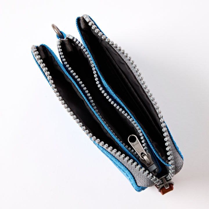 Carnaby Wallet in Malibu Blue Recycled Canvas