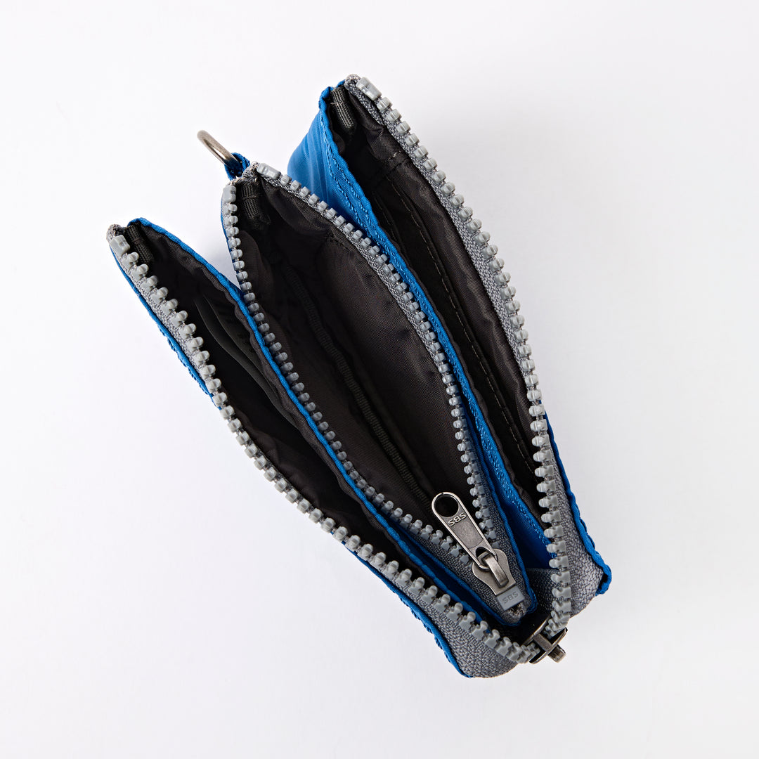 Carnaby Wallet in Malibu Blue Recycled Nylon Ripstop