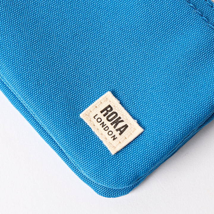 Carnaby Wallet in Malibu Blue Recycled Canvas