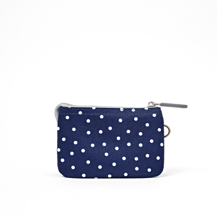 Carnaby Wallet in Navy Polka Dot