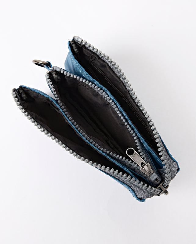 Carnaby Wallet in Retro Blue Recycled Nylon Ripstop