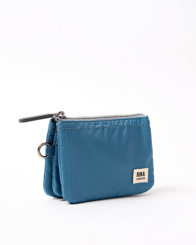 Carnaby Wallet in Retro Blue Recycled Nylon Ripstop