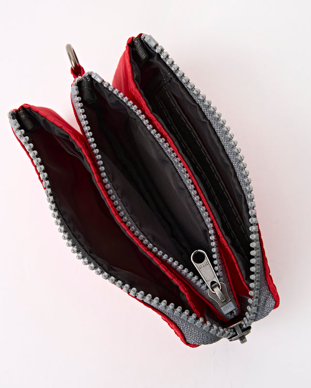 Carnaby Wallet in Scarlet Recycled Nylon Ripstop