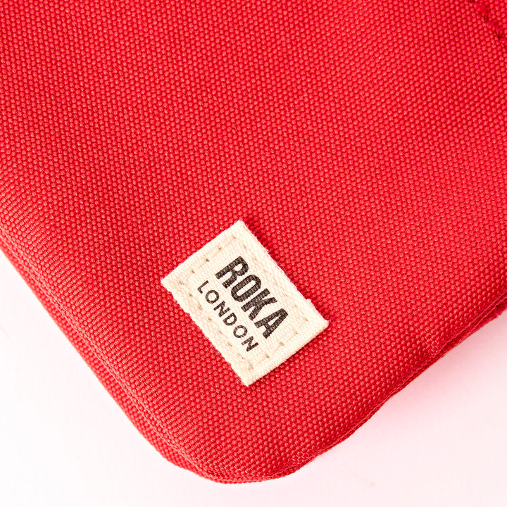 Carnaby Wallet in Scarlet Recycled Canvas