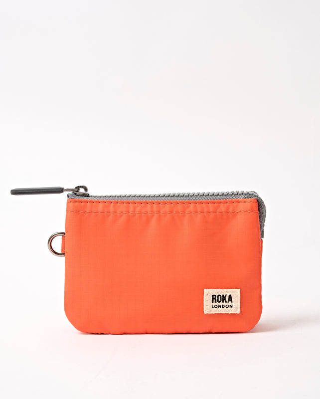 Carnaby Wallet in Tangerine Recycled Nylon Ripstop