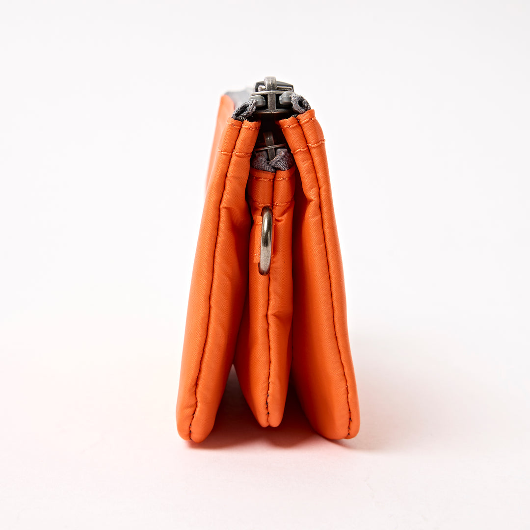 Carnaby Wallet in Tangerine Recycled Nylon Ripstop