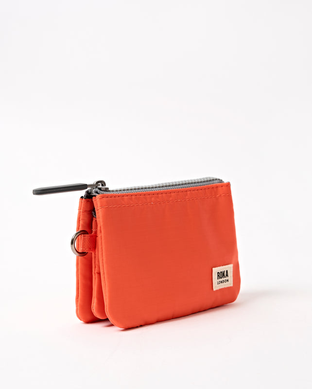 Carnaby Wallet in Tangerine Recycled Nylon Ripstop