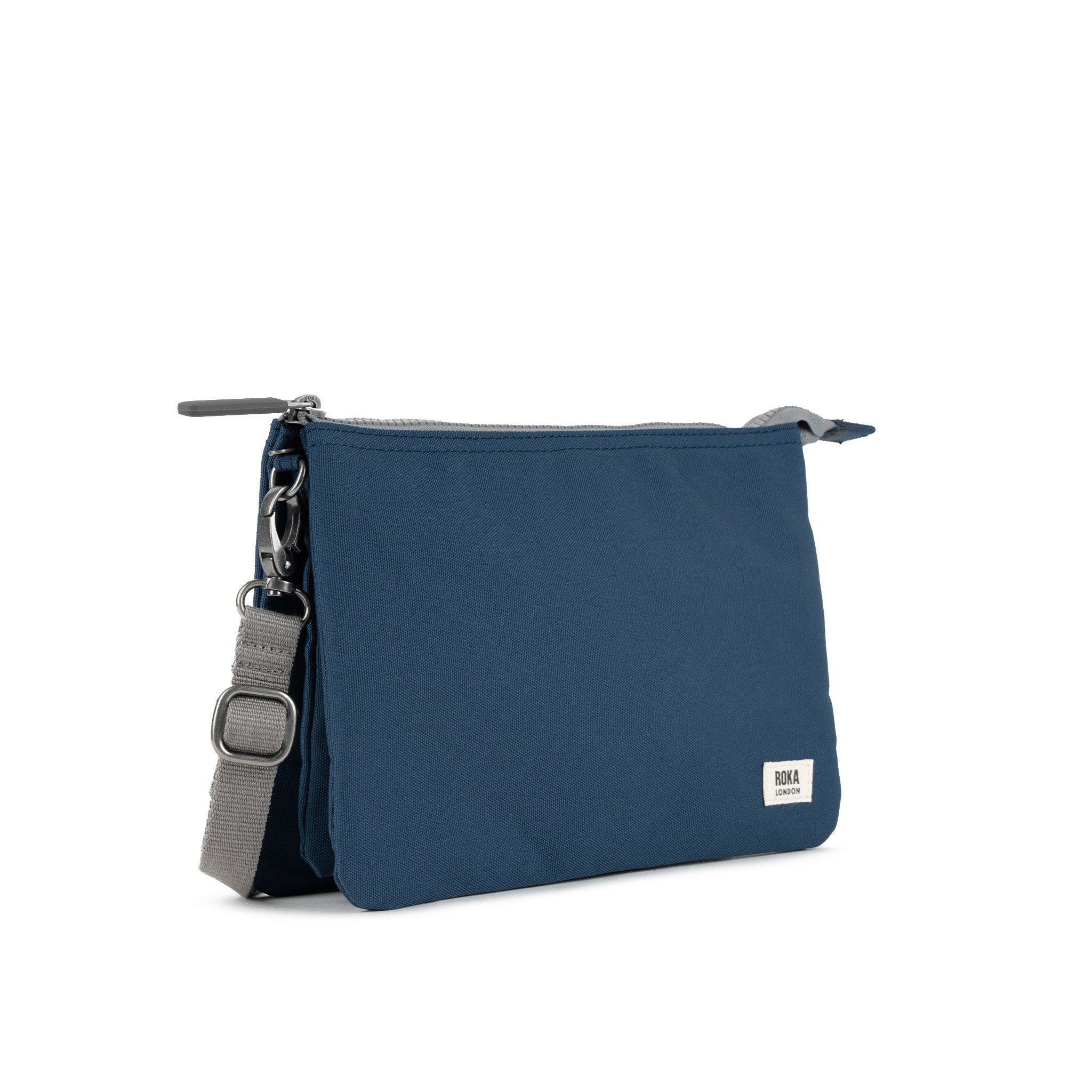 Carnaby XL Deep Blue | Recycled Crossbody | ROKA London