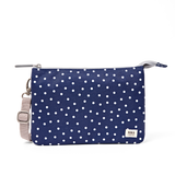 Carnaby Crossbody Bag in Navy Polka Dot