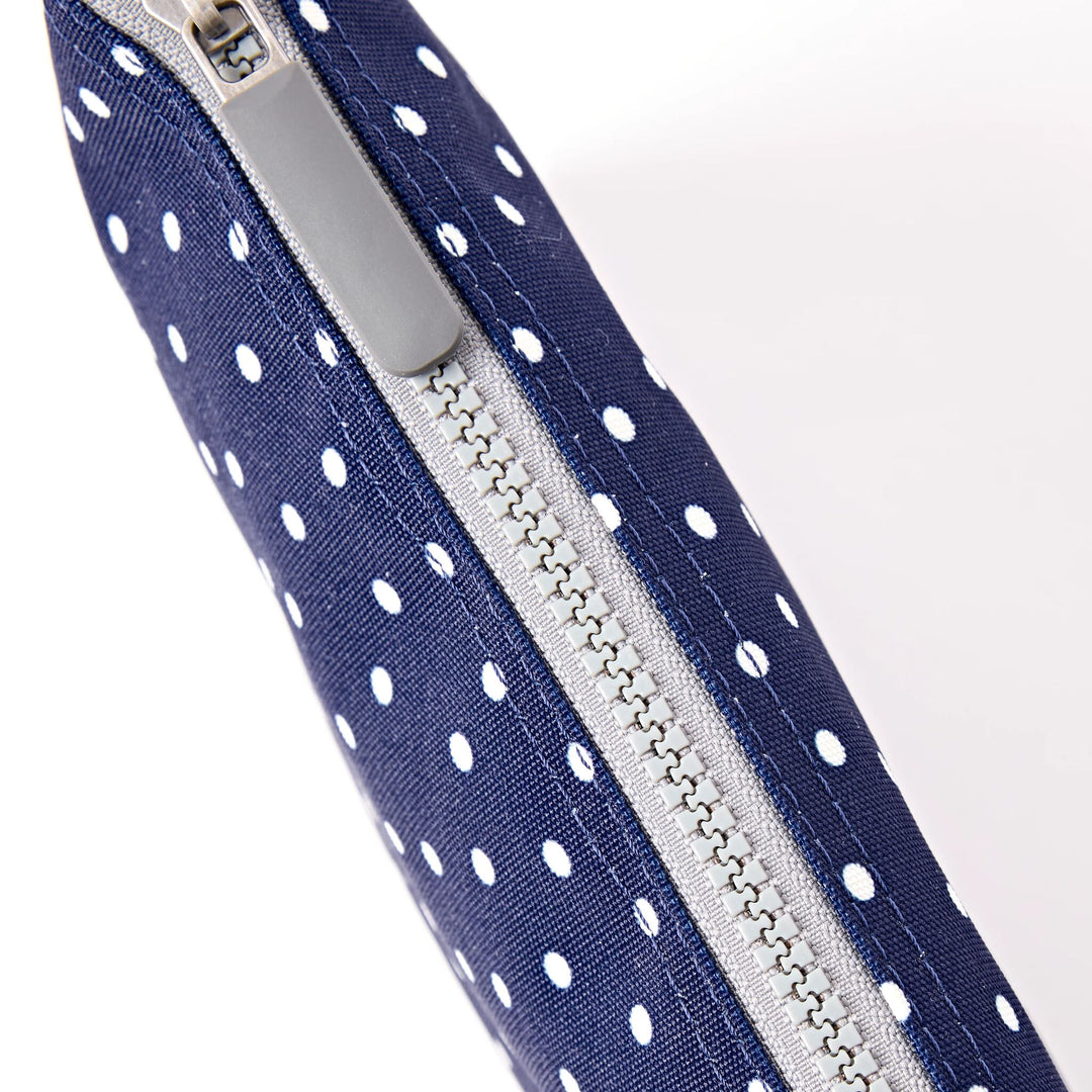 Carnaby Crossbody Bag in Navy Polka Dot