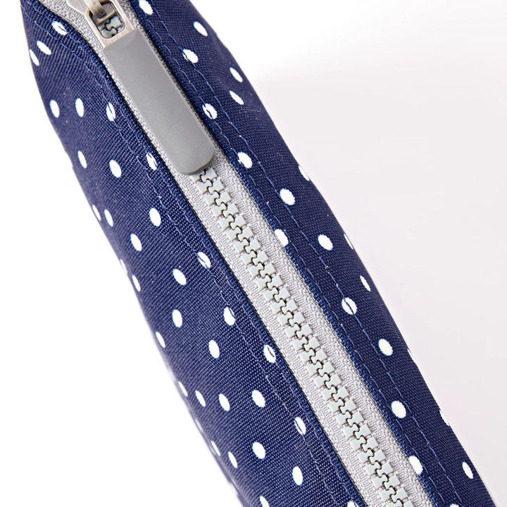 Carnaby Crossbody Bag in Navy Polka Dot