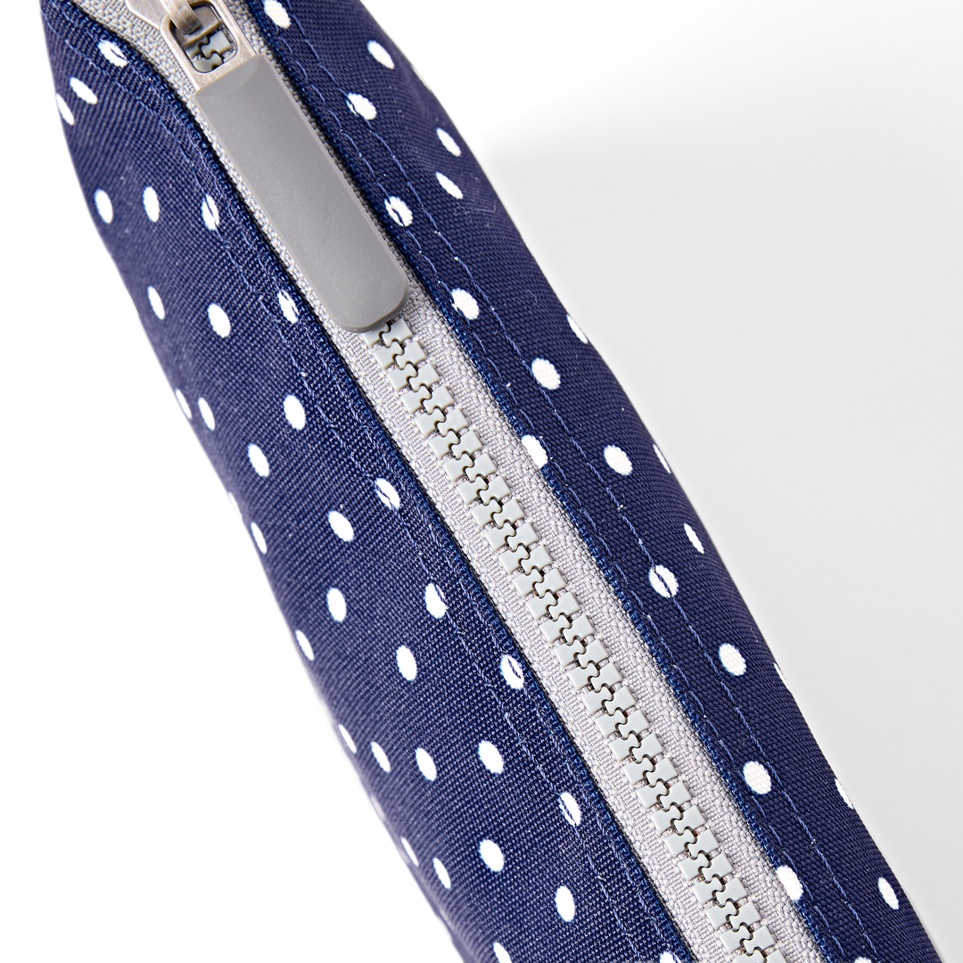 Carnaby Crossbody Bag in Navy Polka Dot