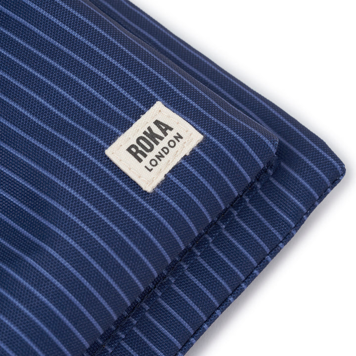 Chelsea B Dark Denim Pinstripe Recycled Canvas