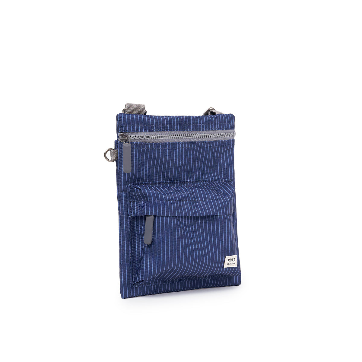 Chelsea B Crossbody Bag in Dark Denim Pin Stripe