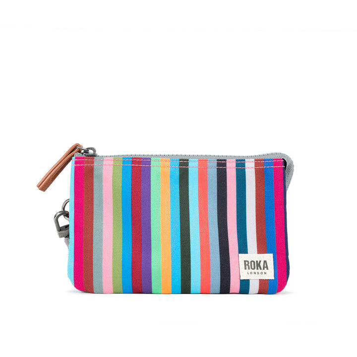 Carnaby with Wrist Strap Multi Stripe Recycled Canvas