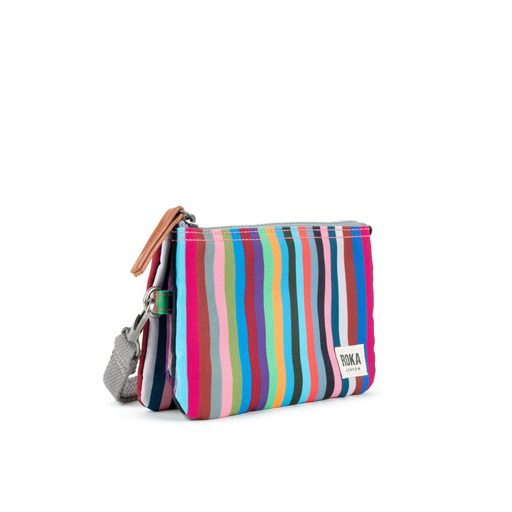 Carnaby with Wrist Strap Multi Stripe Recycled Canvas