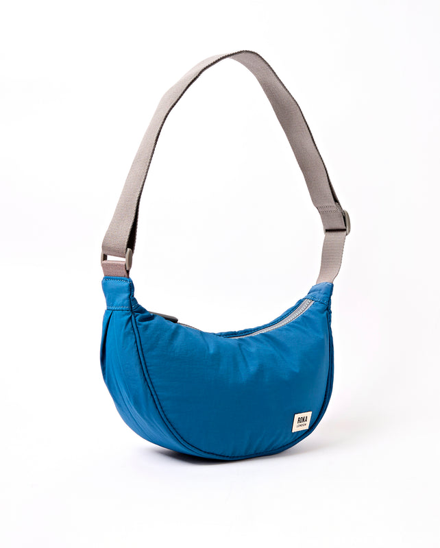 Farringdon Half Moon Bag in Malibu Blue