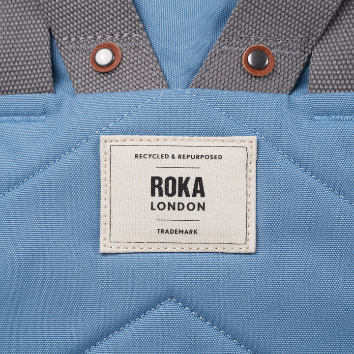 Finchley A Retro Blue Recycled Canvas