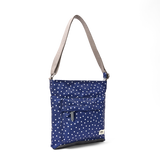 Kennington Crossbody Bag in Navy Polka Dot