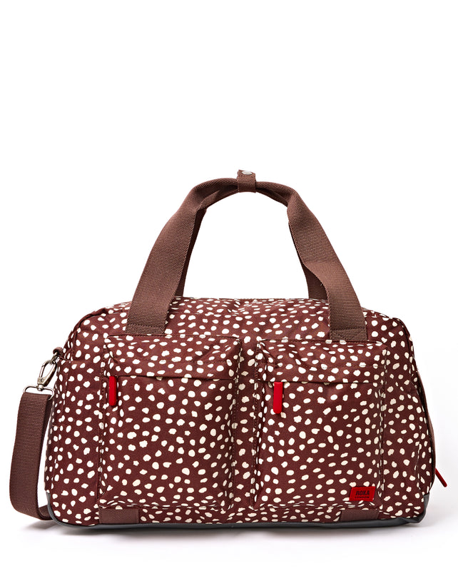 Gatwick Carry-On Duffel Bag in Brown Dot