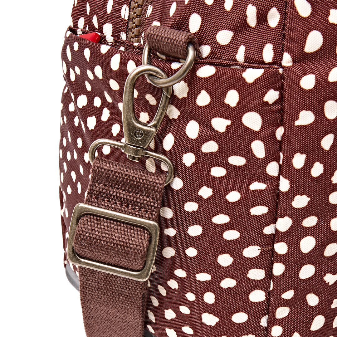 Gatwick Carry-On Duffel Bag in Brown Dot