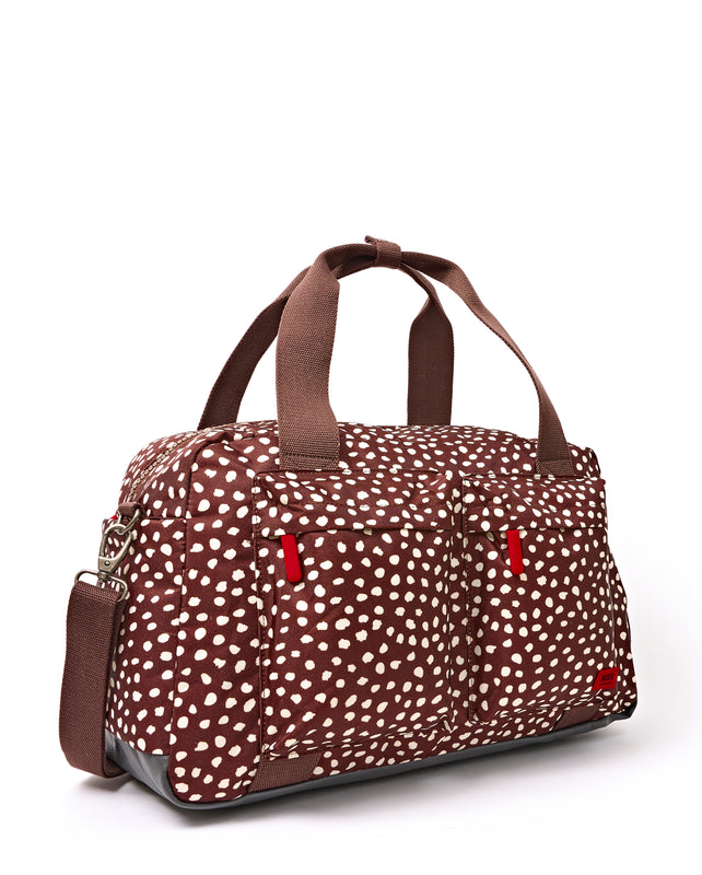Gatwick Carry-On Duffel Bag in Brown Dot