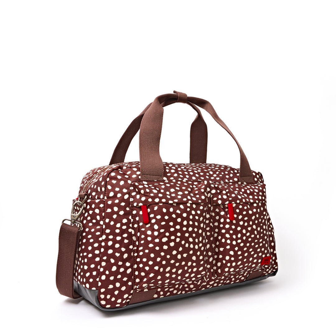 Gatwick Carry-On Duffel Bag in Brown Dot