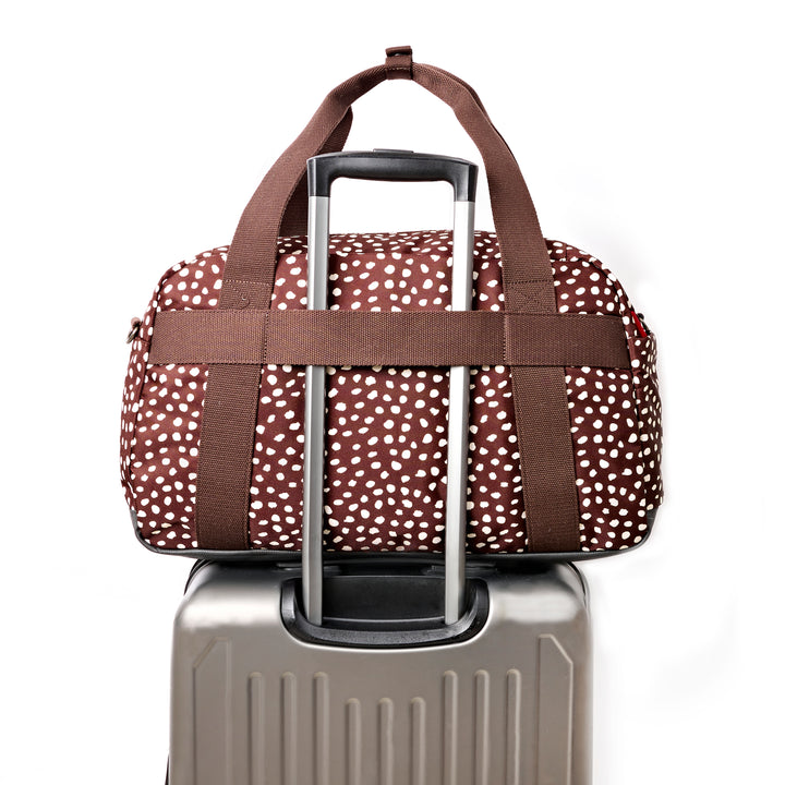 Gatwick Carry-On Duffel Bag in Brown Dot