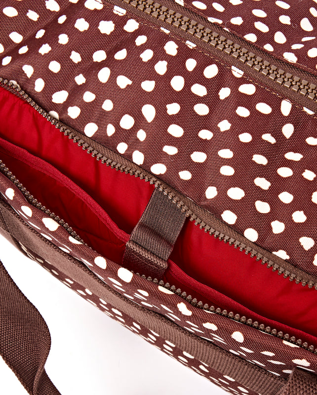 Gatwick Carry-On Duffel Bag in Brown Dot