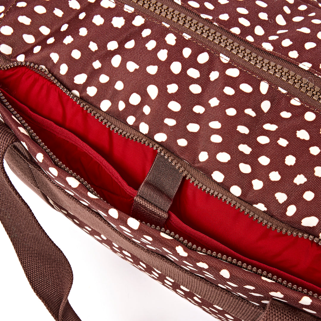 Gatwick Carry-On Duffel Bag in Brown Dot